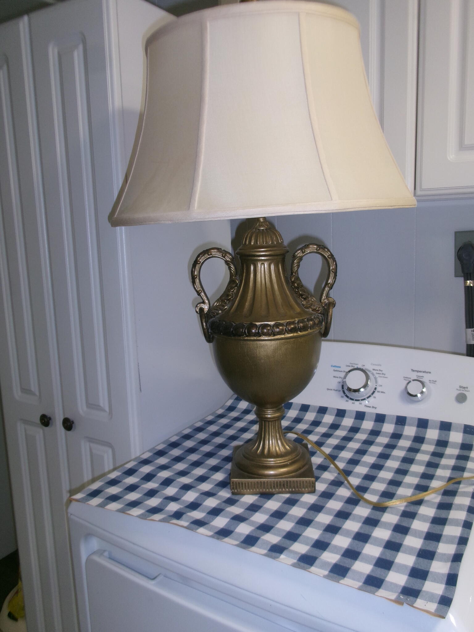 Gold Table Lamp with Beige Lampshade for 12 in Philadelphia, PA For