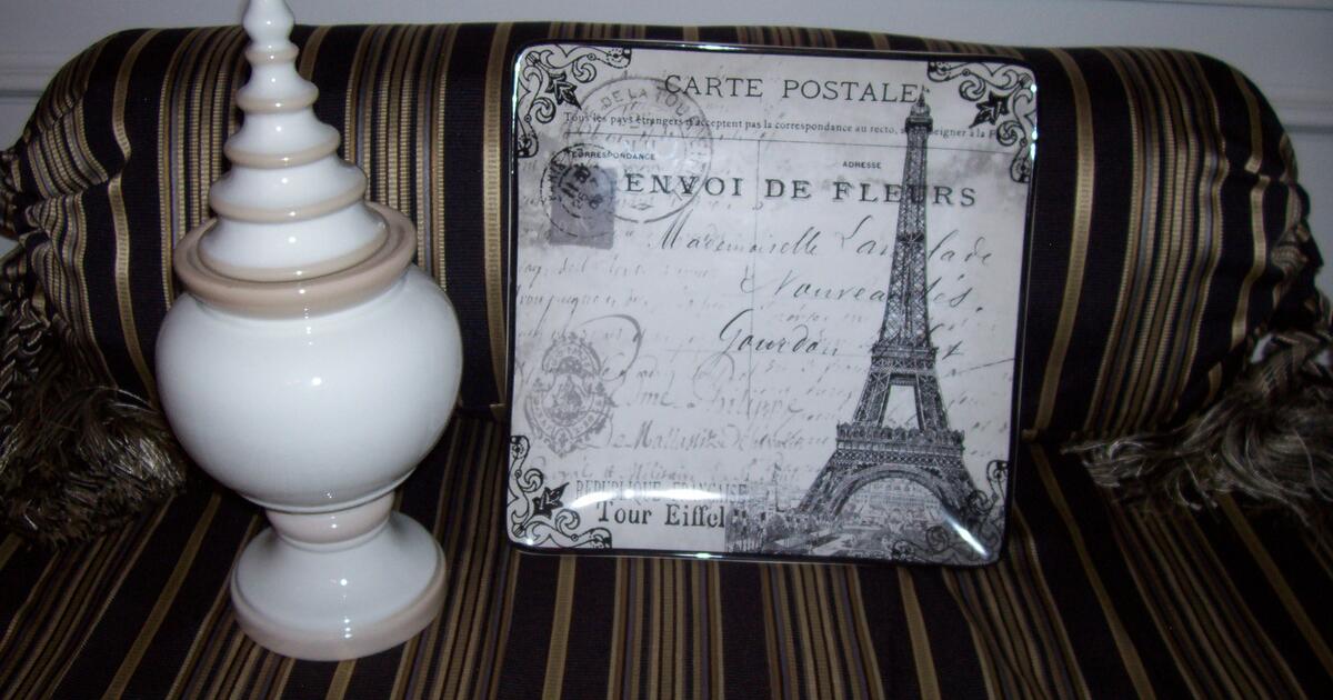 White Vase/Lid* Paris Plate for 10 in Meridian, ID For Sale & Free