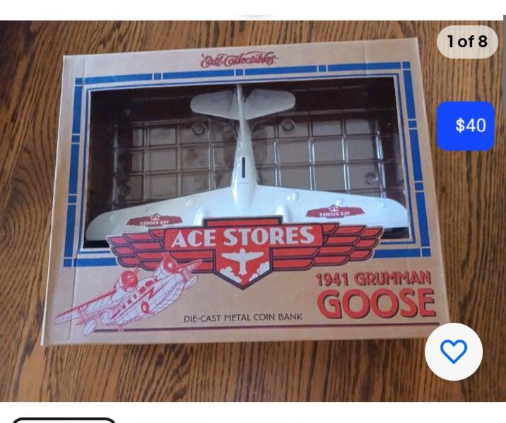 ACE Hardware Collectible Vintage Die Cast Metal Airplanes New in