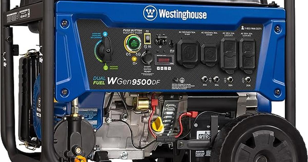 NEWWestinghouse 12500 Peak Watt Dual Fuel Home Backup Portable Generator for 875 in Coarsegold