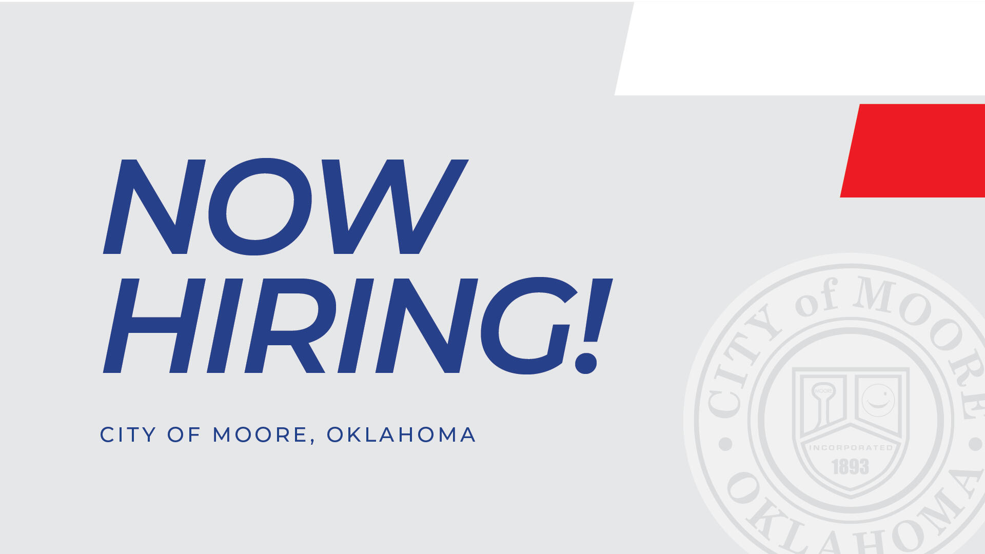 The City of Moore is Now Hiring! (City of Moore) — Nextdoor — Nextdoor