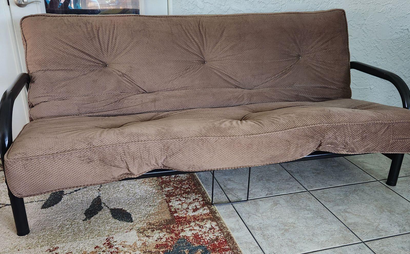 Futon, used once, Thick mattress. From a pet free home. for 100 in