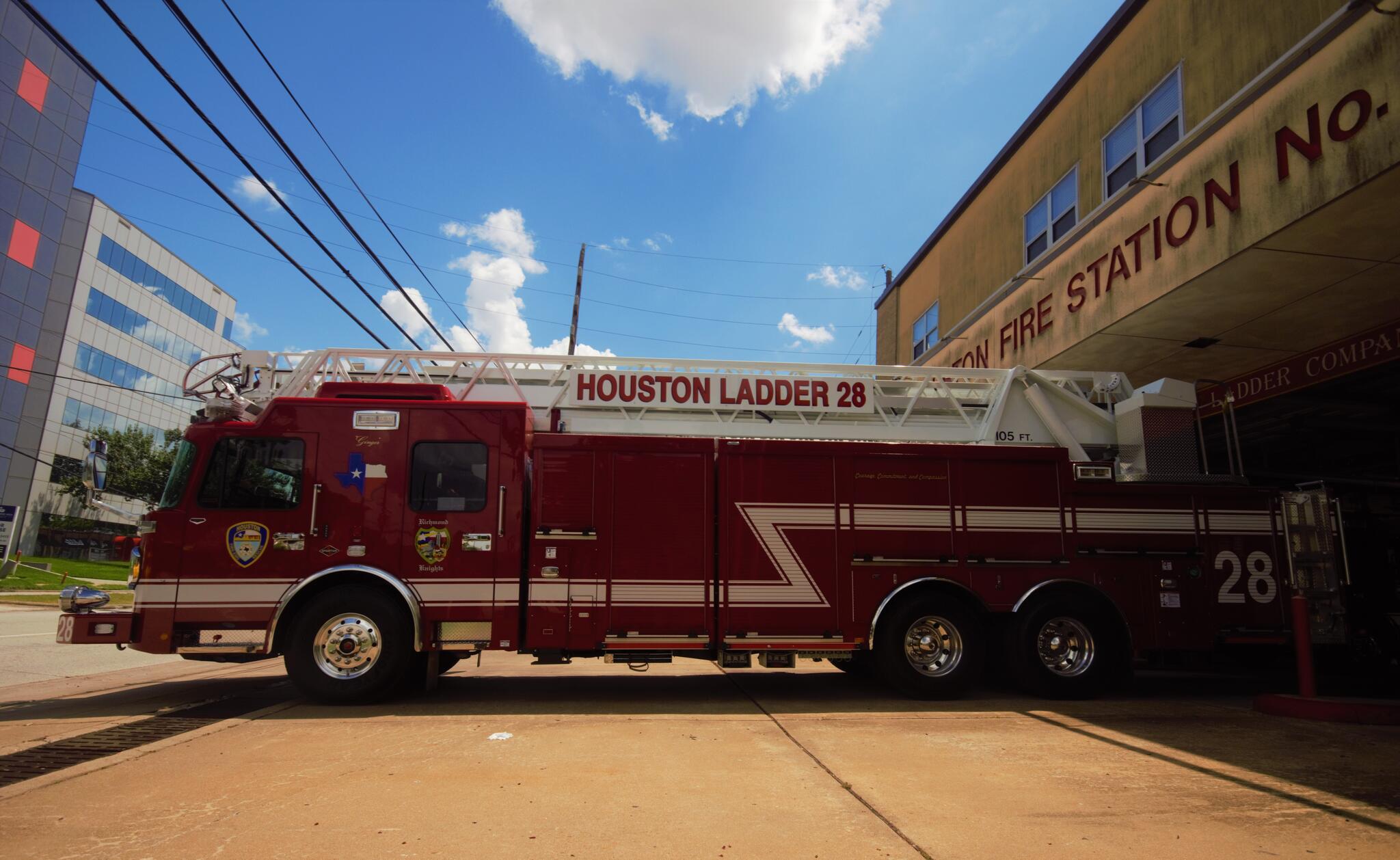 New Ladder Truck at Fire Station 28 in Southwest Houston (Houston Fire