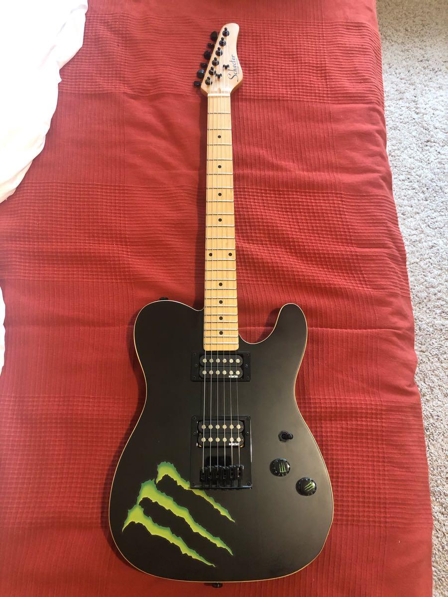 schecter diamond series monster energy guitar