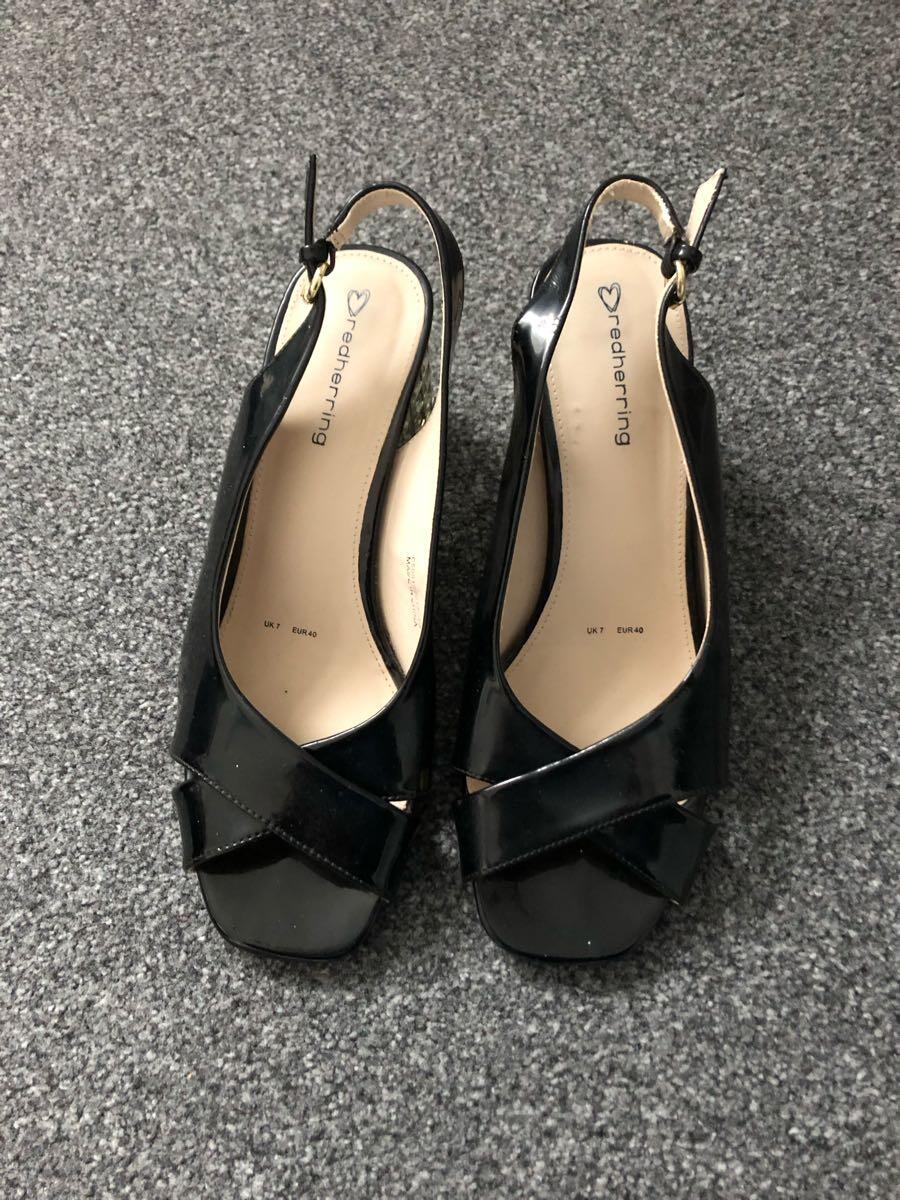 Black Patent Red Herring Shoes For £5 In Tendring, Engl& For