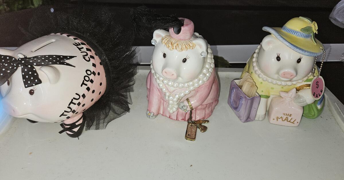 MUD PIE Collector Piggy Banks for $7 in Lake Worth, FL | For Sale ...