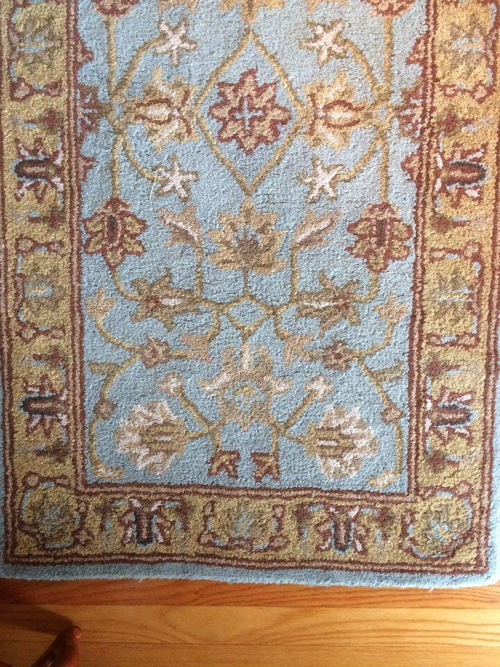 Aqua Blue/Tan/Beige 2'4" X 10' Safavieh wool runner. for 49 in Fort