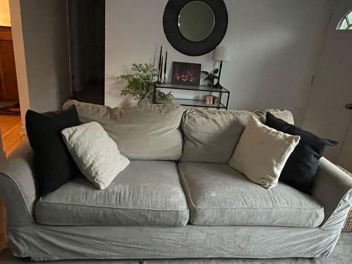 Pottery Barn 2 seater sofa for Free in Indianapolis, IN For Sale