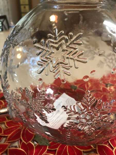 Crystal Ball Glass Christmas Beverage Dispenser For $20 In Woodstock, GA