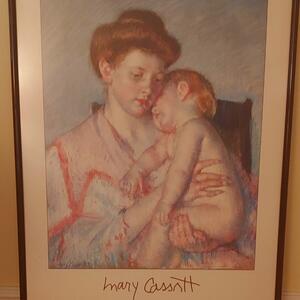 Framed Mary Cassatt print