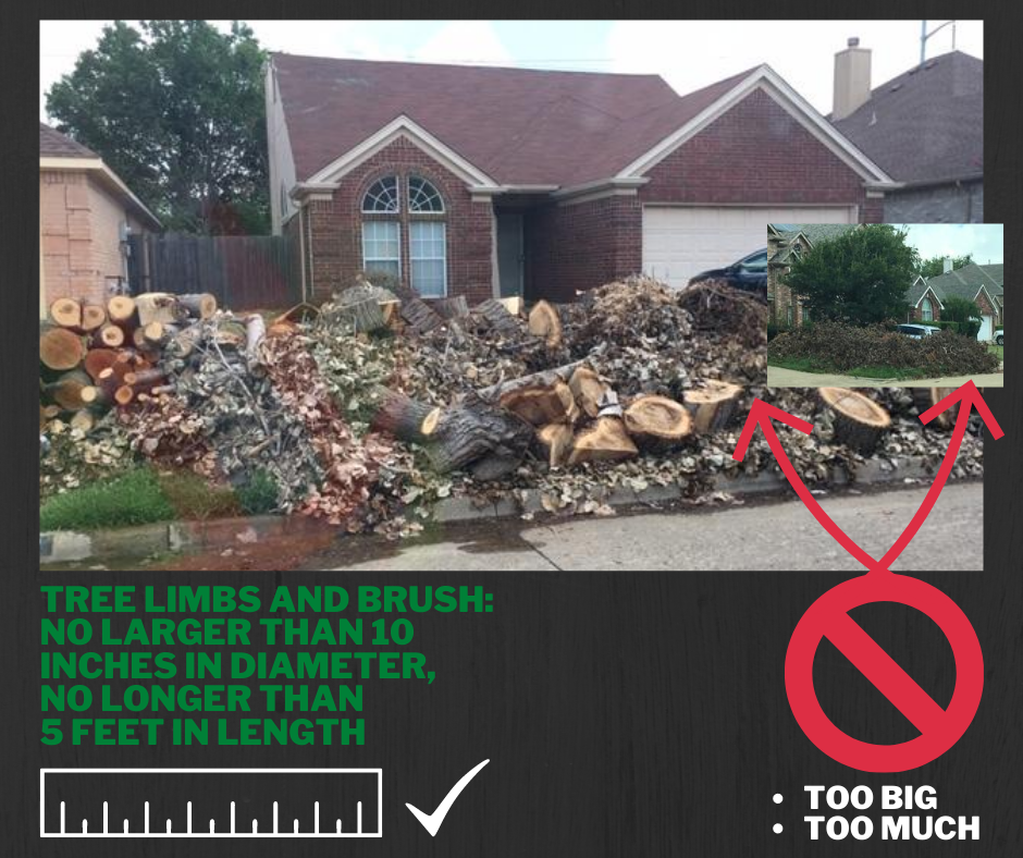 Brush Pickup Program Reminders (City of Grand Prairie) — Nextdoor