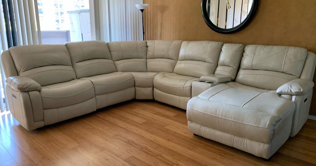 6 Piece Leather Sectional Couch for $1200 in Las Vegas, NV | For Sale ...