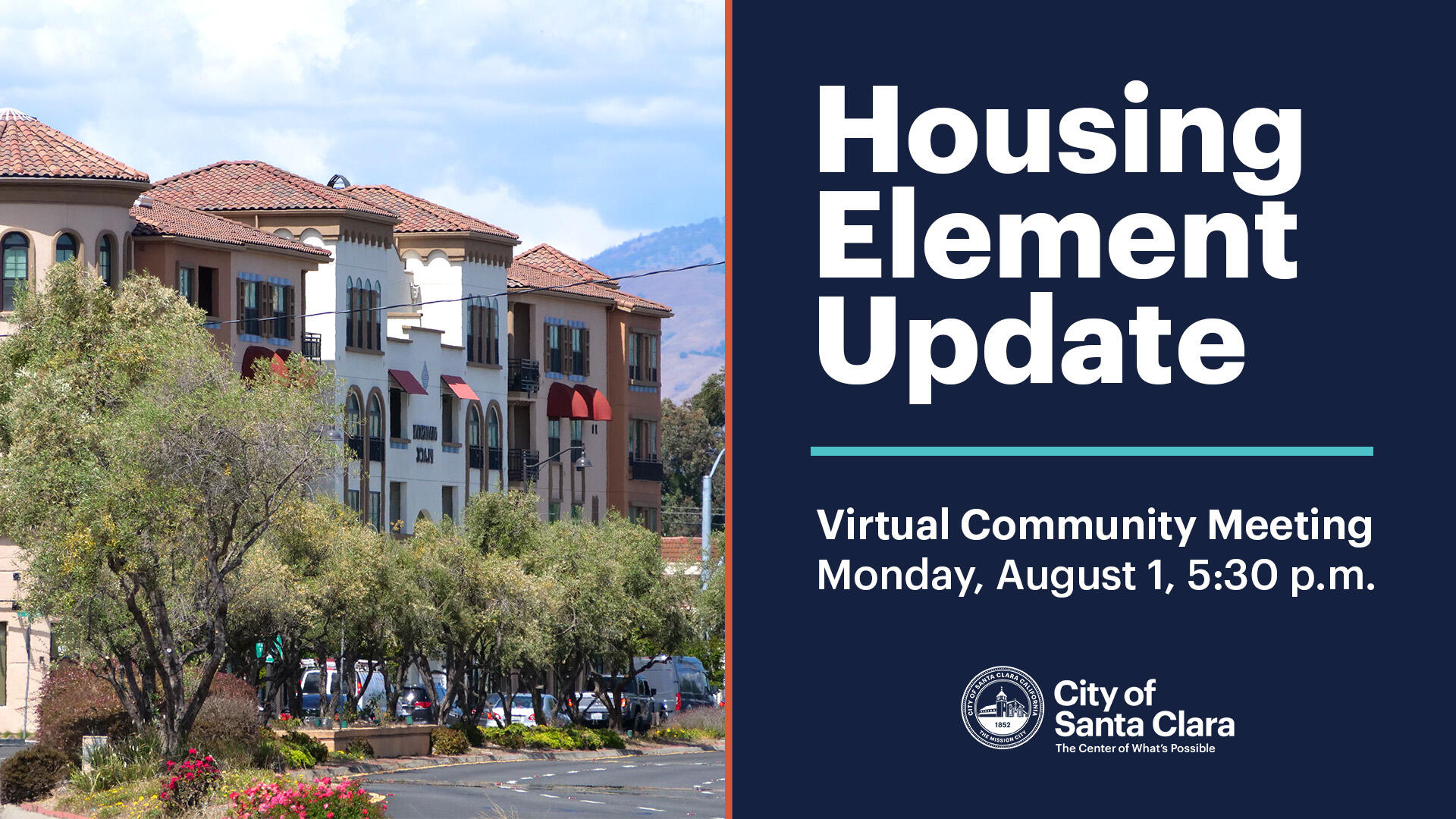 Housing Element Update Virtual Community Meeting Aug. 1 (City of