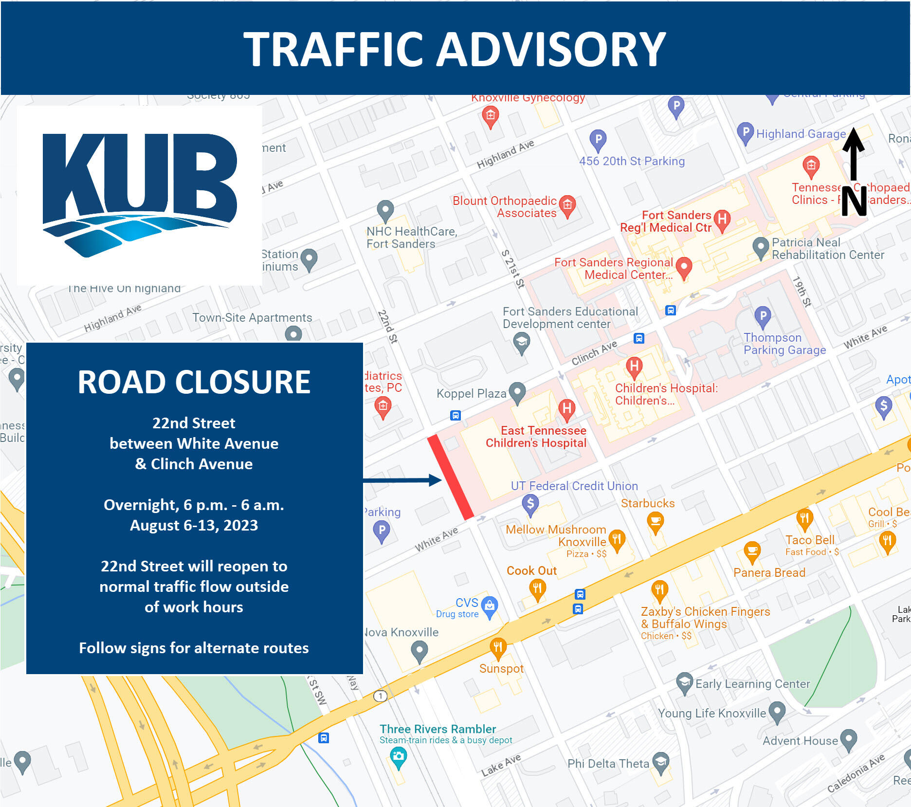Fort Sanders Area Water Main Replacement Project August 4, 2023