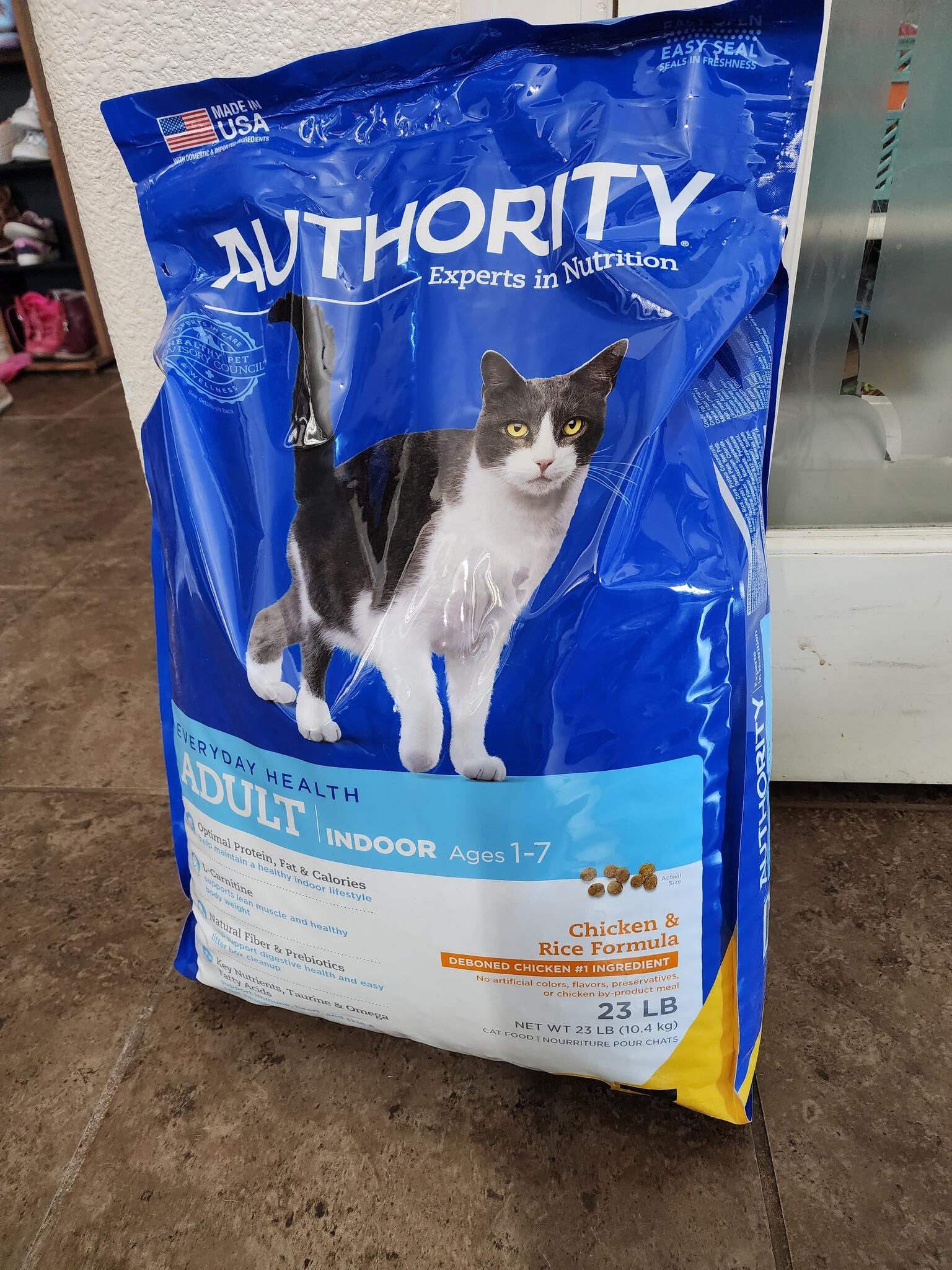 authority cat food 23 lbs