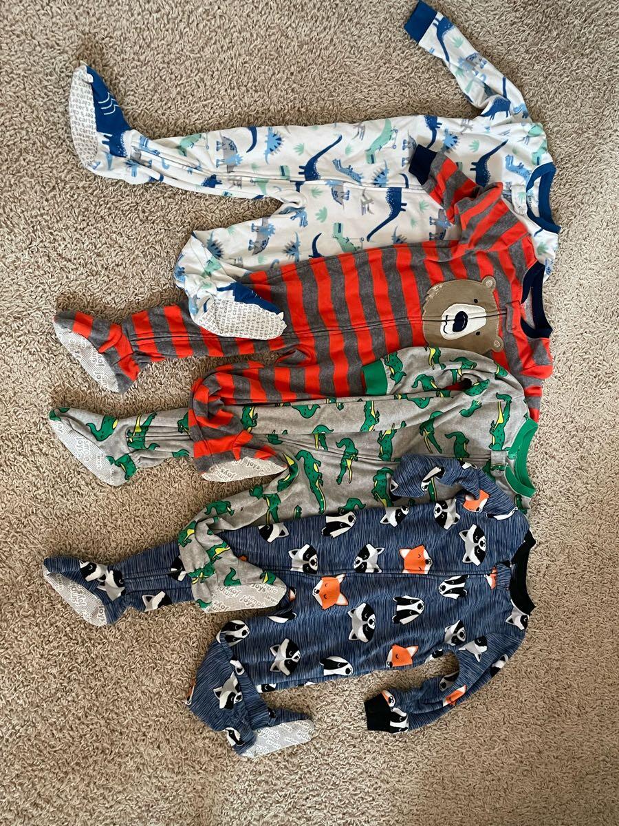 Set of 4 size 2T Footed Pajamas