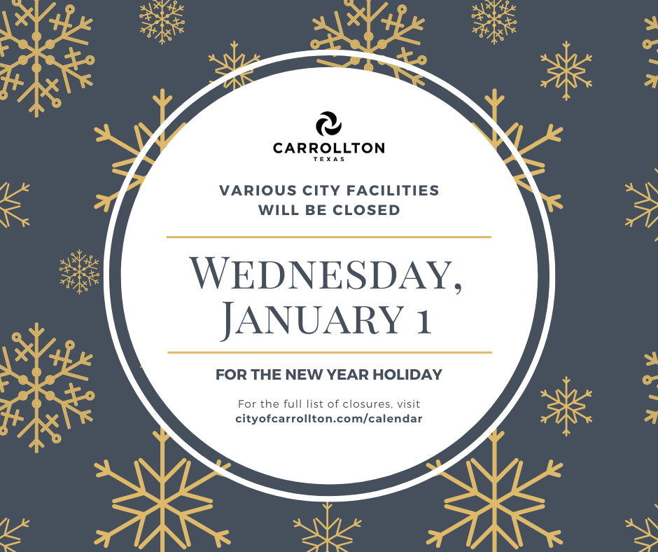 Holiday Closures + Trash & Recycling Pick-Up Schedule Reminder (City of