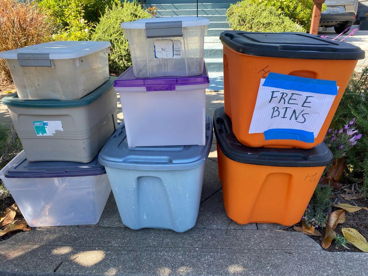 Free Plastic Storage boxes for Free in Oakland, CA For Sale & Free