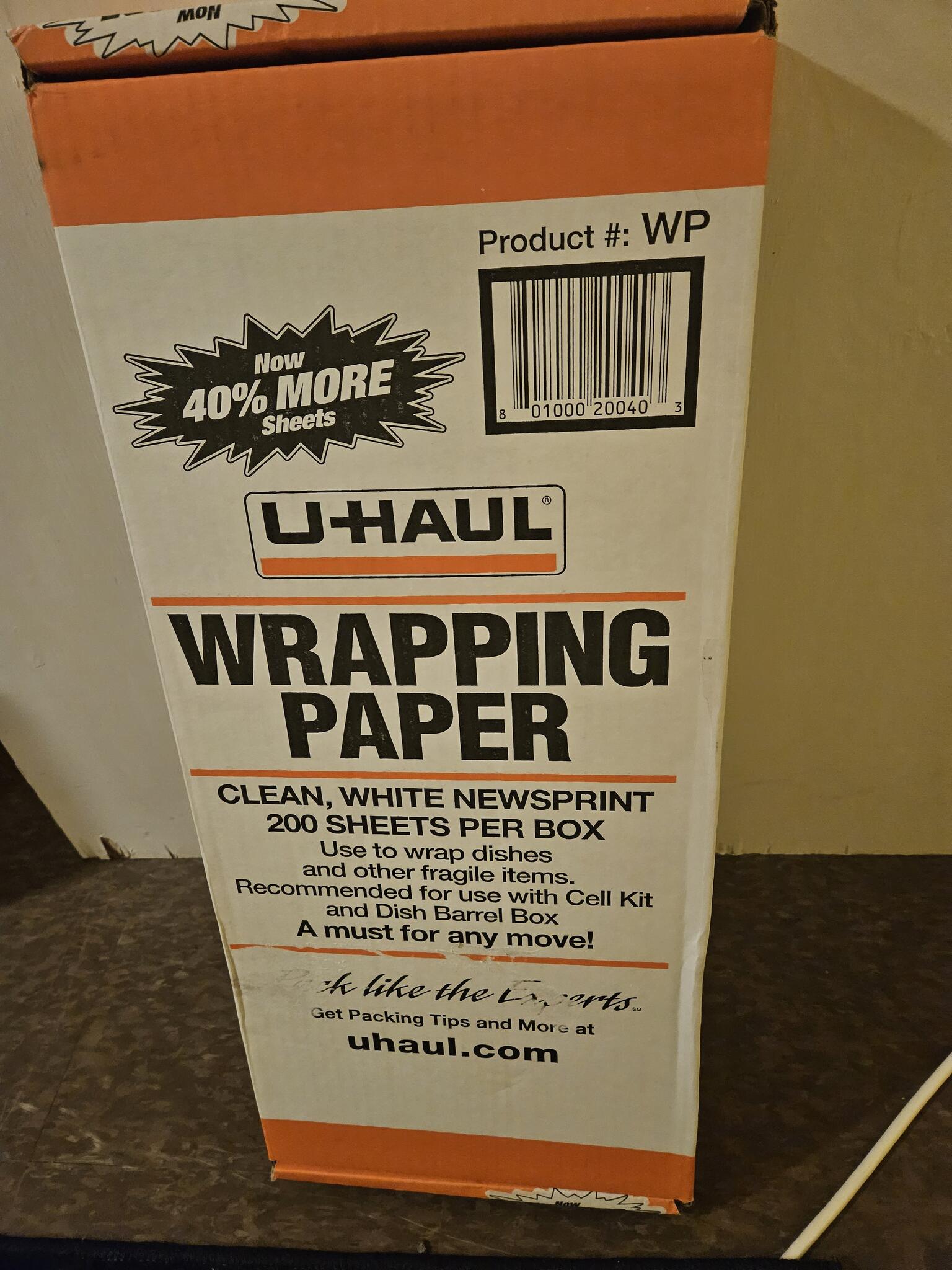 UHaul Wrapping Paper 200 Sheets