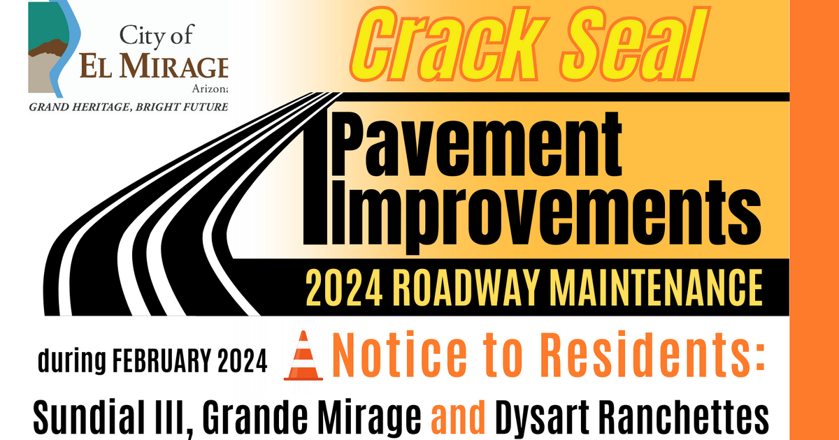 🦺 As a part of the annual pavement maintenance program, the City of El