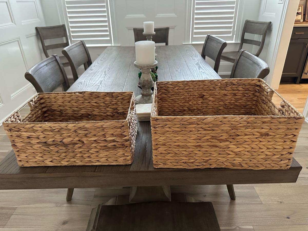 Set of 2 Woven Storage Baskets