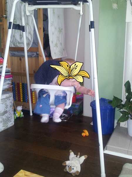 Wind up baby shop swing