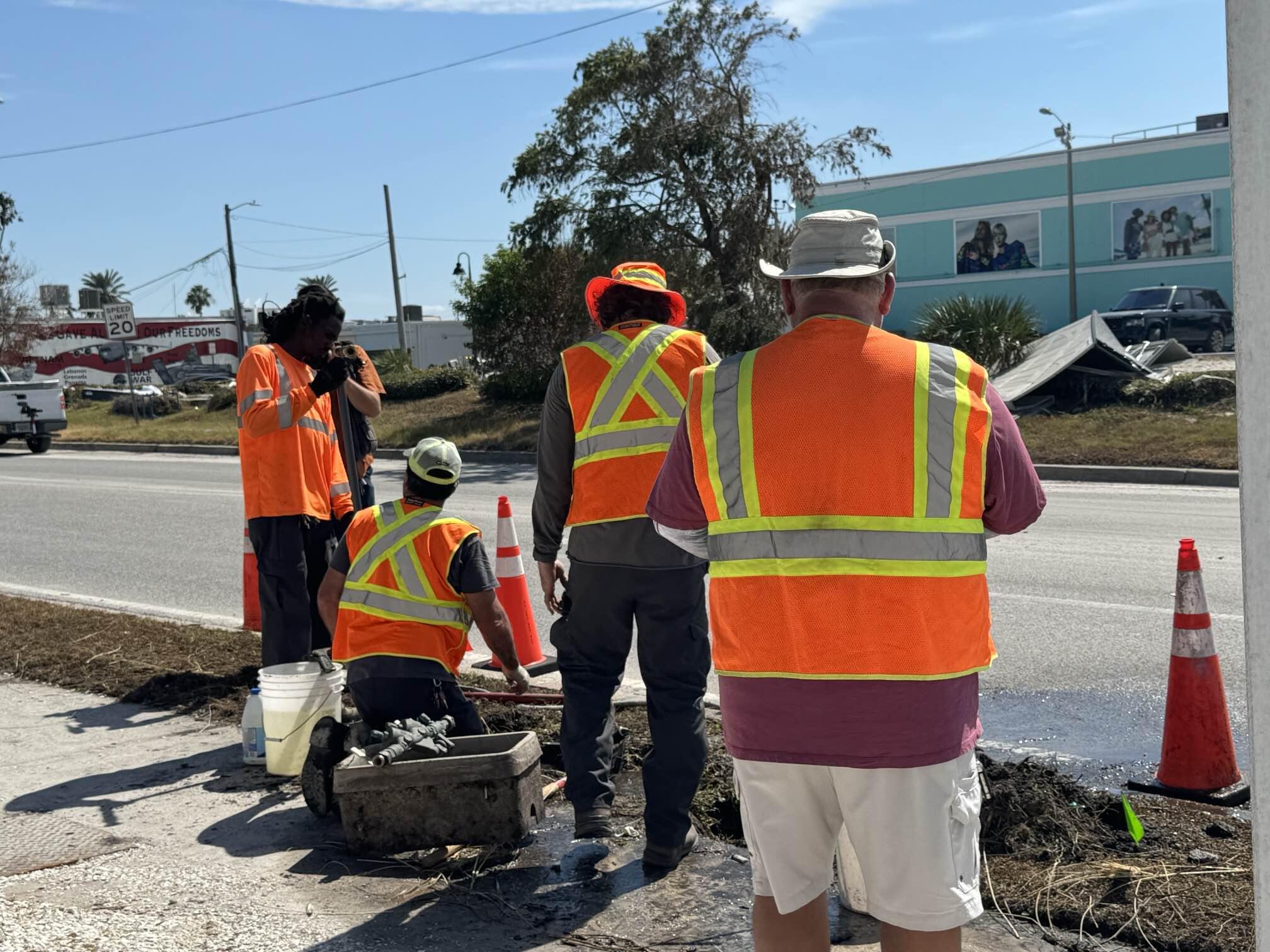 Pinellas county utilities crews are working around the clock to repair