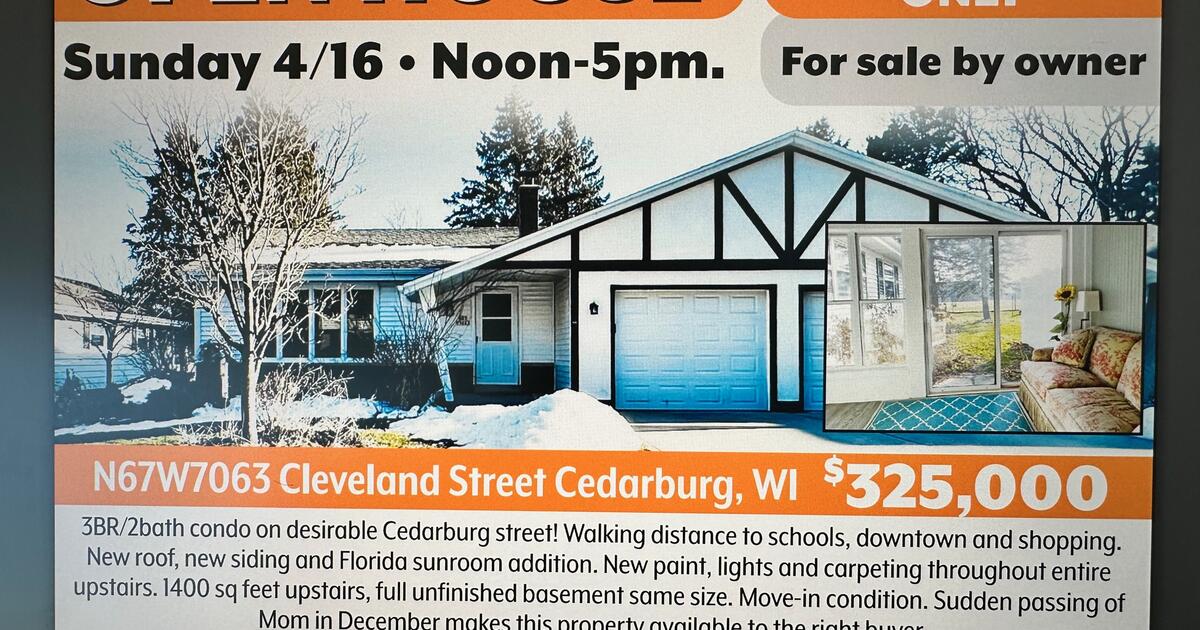 N67W7063 Cleveland Street / Cedarburg, WI / For sale by owner for