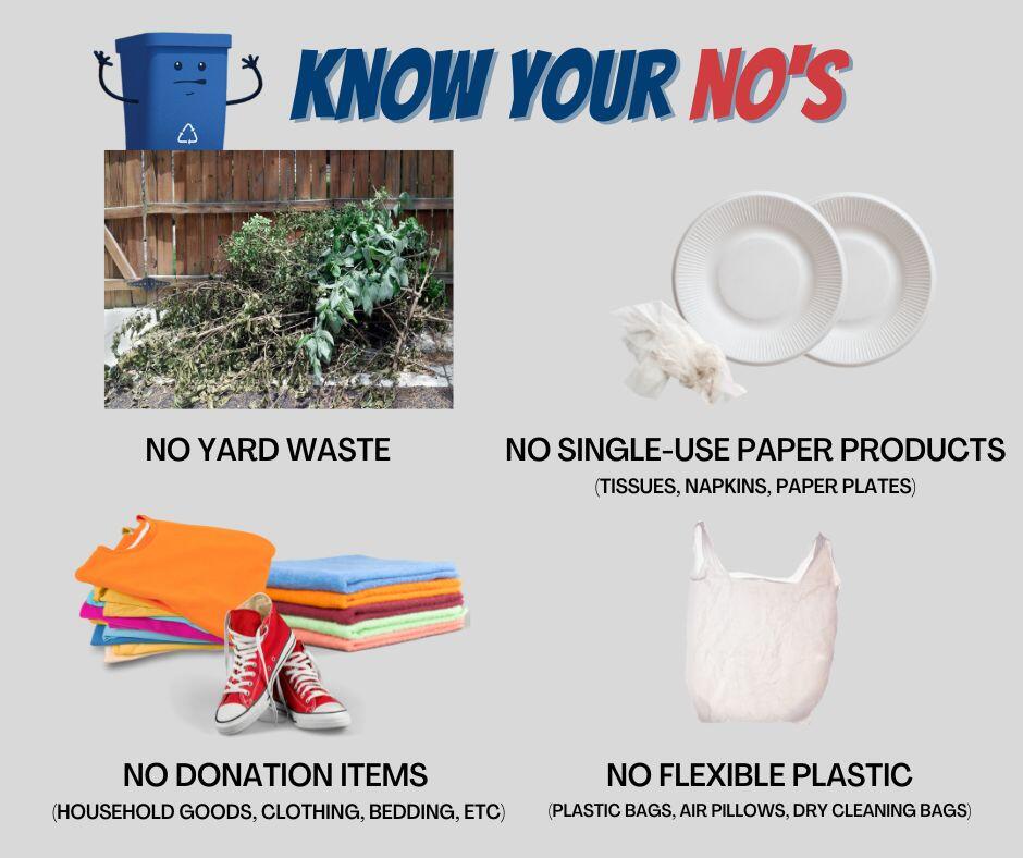 Know Your No's. (City of Denton Solid Waste & Recycling) — Nextdoor
