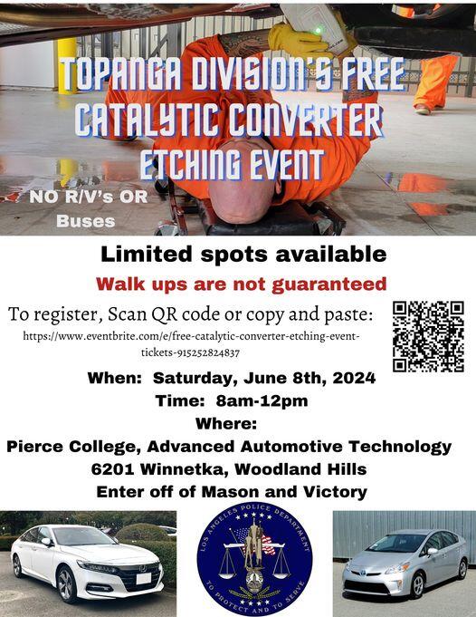 Registration for our Catalytic Etching Event for June 8th is open! (Los