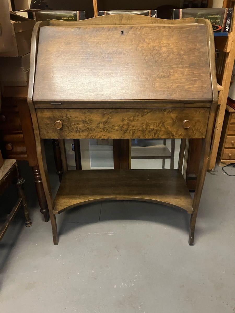 Vintage Wooden Roll-Top Desk