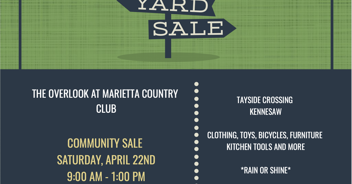 Overlook At Marietta Country Club Yard Sale in Kennesaw, GA Finds