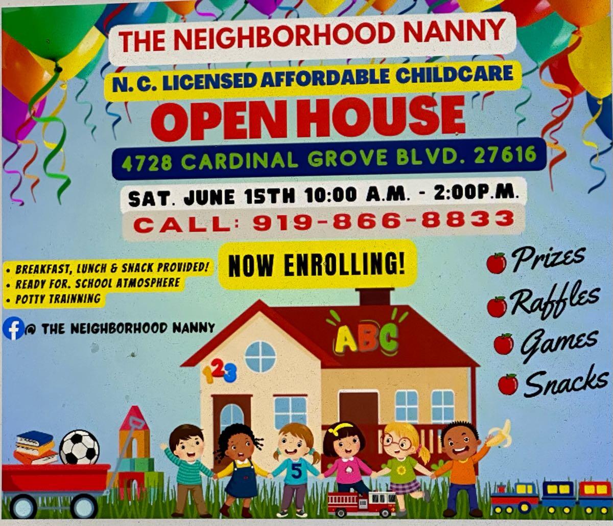 N.C. Licensed Childcare Open House