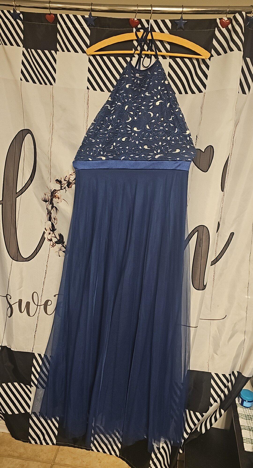 Prom Dress Blue Halter Dress For $85 In Murfreesboro, TN | For Sale & Free   Nextdoor