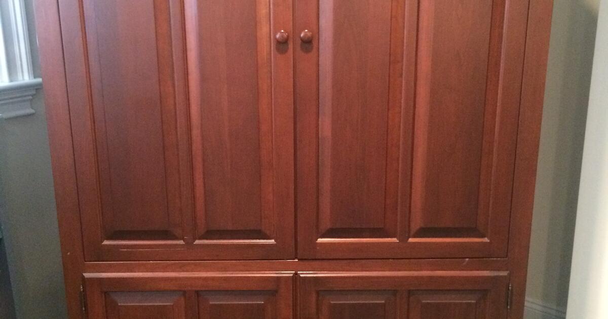 Solid cherry, custom made TV/stereo for 175 in Square