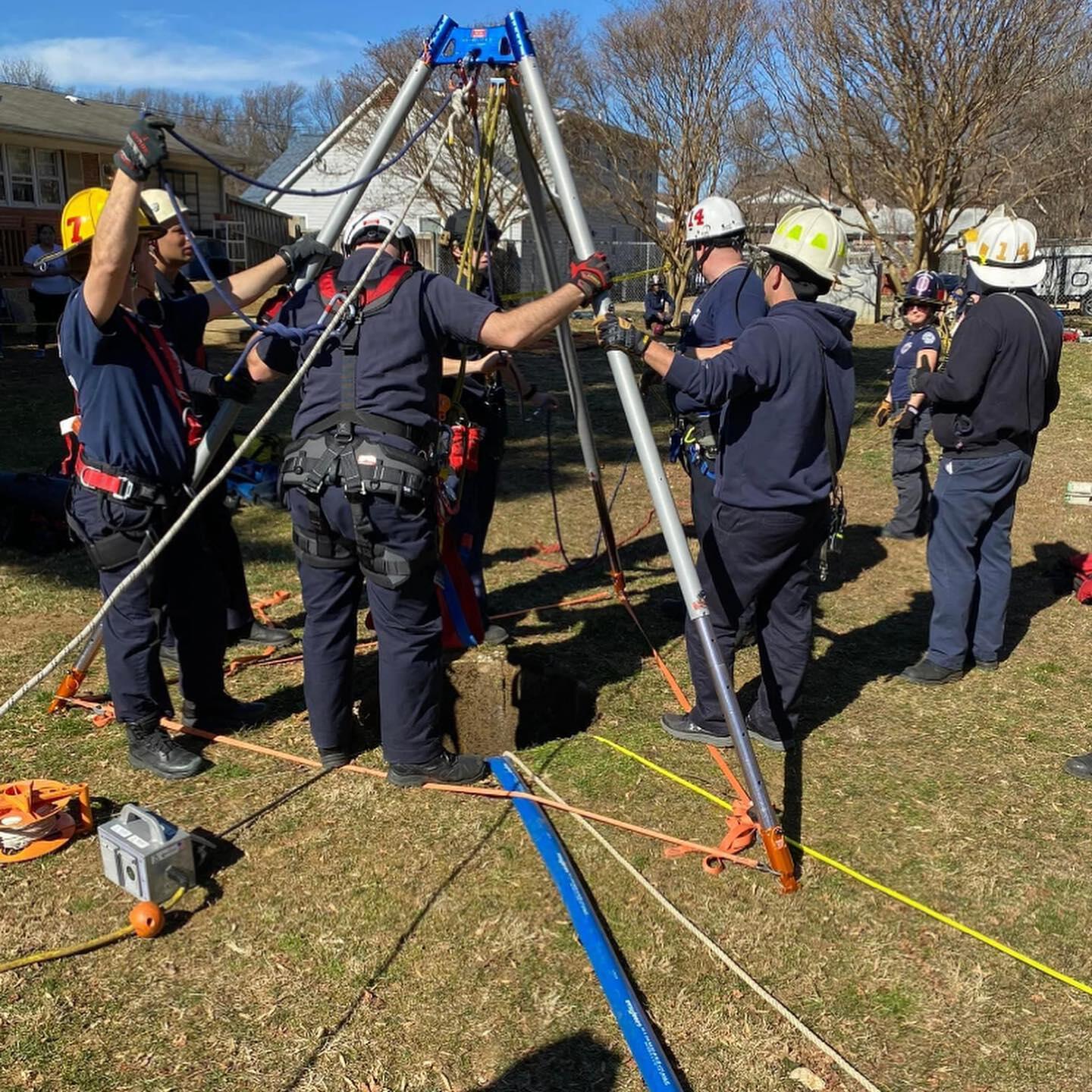 BHVFD Handles Confined Space Rescue (Berwyn Heights Volunteer Fire