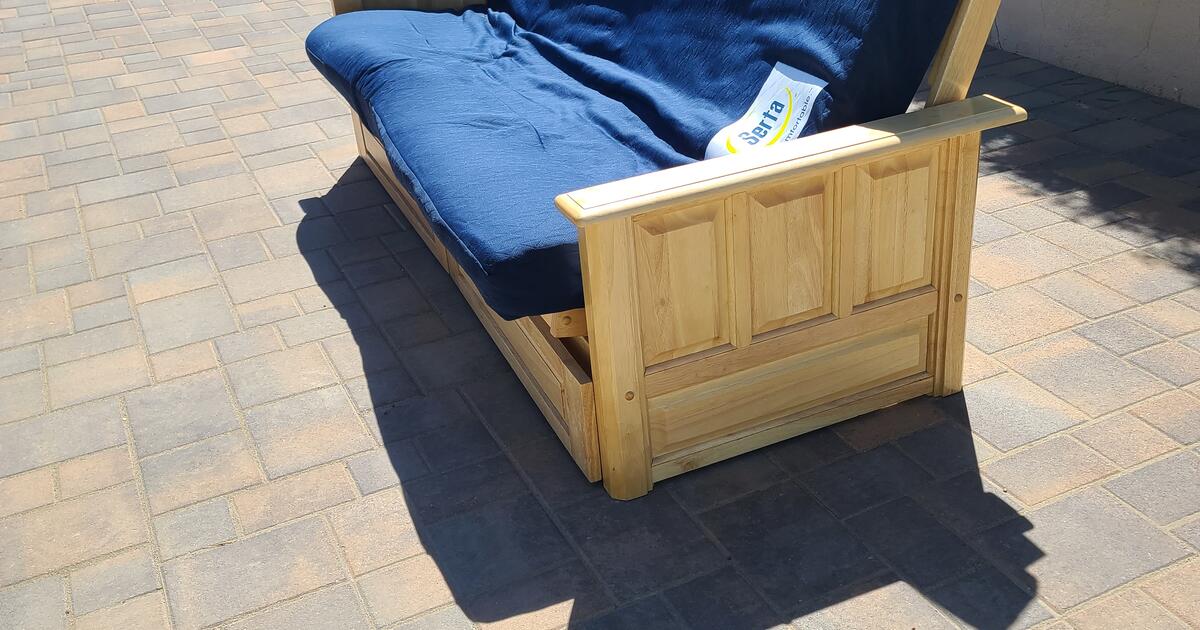 Queen Futon Oak Frame with New Sealy Mattress for 150 in Ventura, CA For Sale & Free — Nextdoor