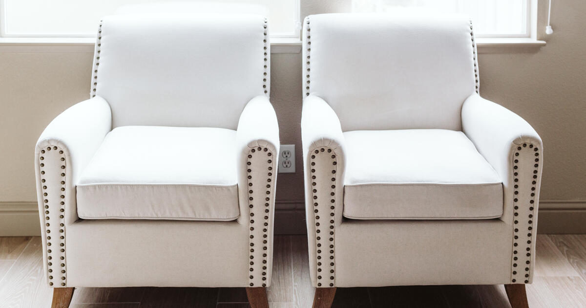 Beautiful Beige Arm Chair Set (2 Chairs), Clean & Almost New for 360