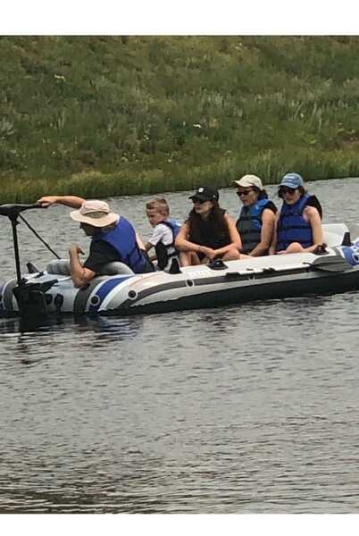 Intex Inflatable Boat With Trolling Motor & Battery For $200 In Divide, CO