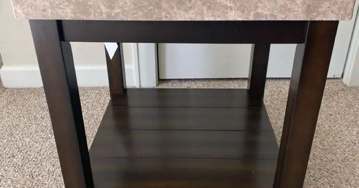 Caleb Marble Top End Table Espresso Picket House Furnishings for Free