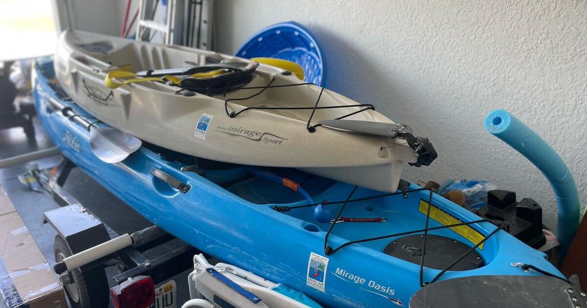 Hobie kayaks for sale comes with trailer, Dollie’s, and a roof rack for
