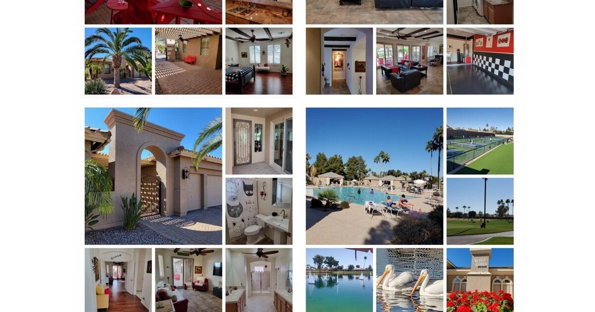 Sun lakes Oakwood, golf course with water view lot home for sale for