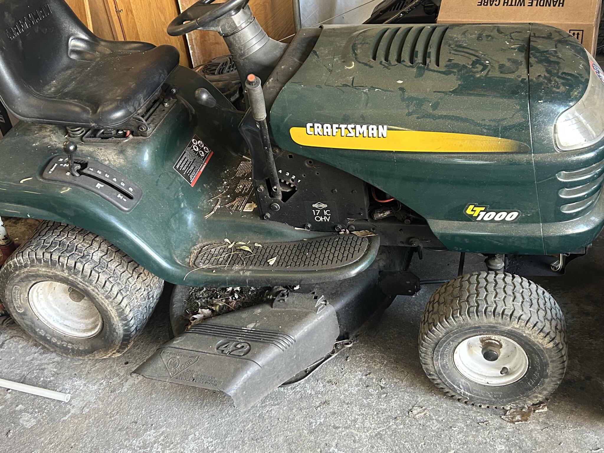 Craftsman LT1000 Riding Mower for Free in Cincinnati, OH | For Sale ...