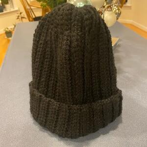 Black crochet Beanie men hat