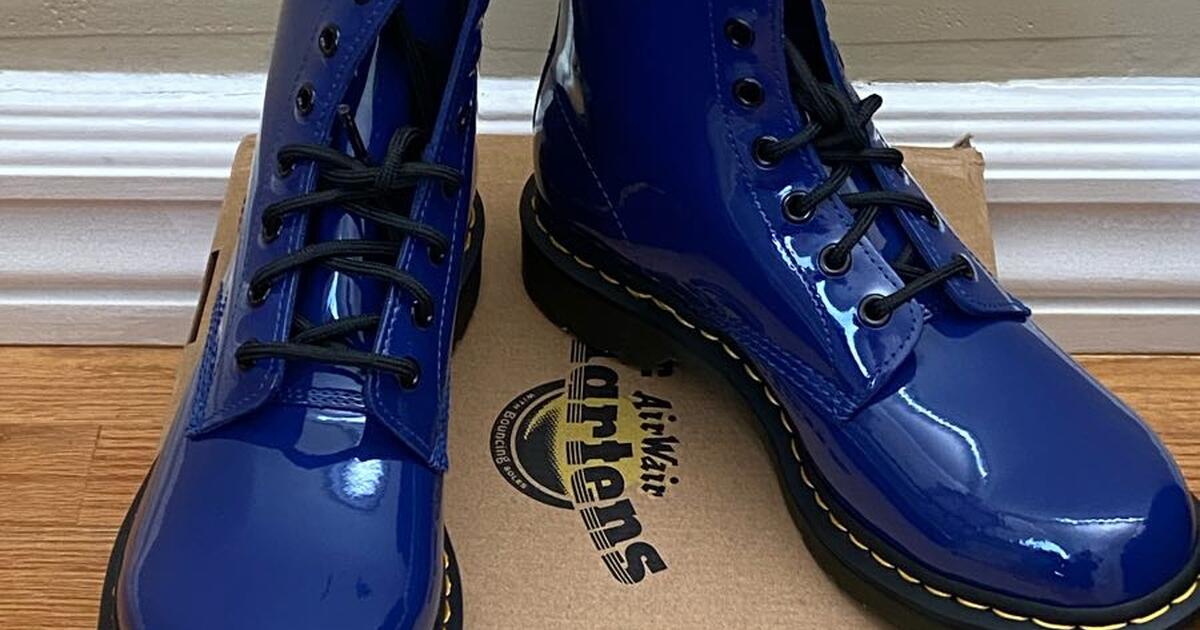 Blue patent leather Doc Martens for 115 in Phoenix, AZ For Sale