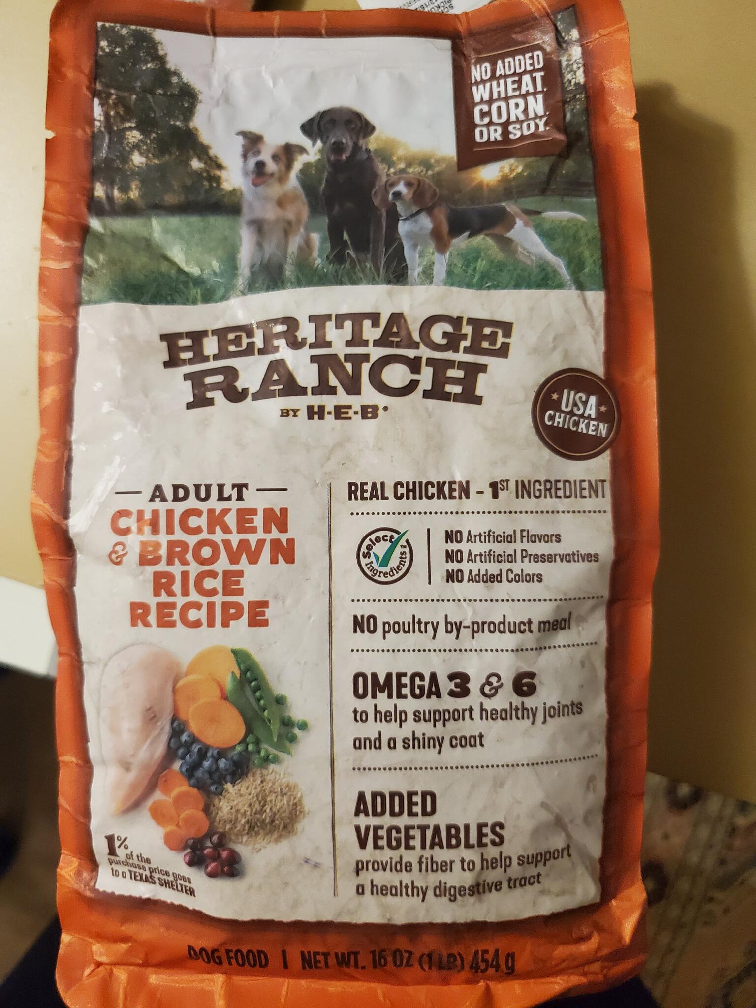 Heb heritage ranch dog food outlet reviews