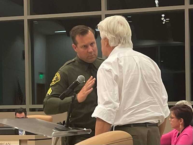 A worried citizen was silenced for speaking out of turn about a new condo development planned at the base of the 1998 Niguel summit landslide.