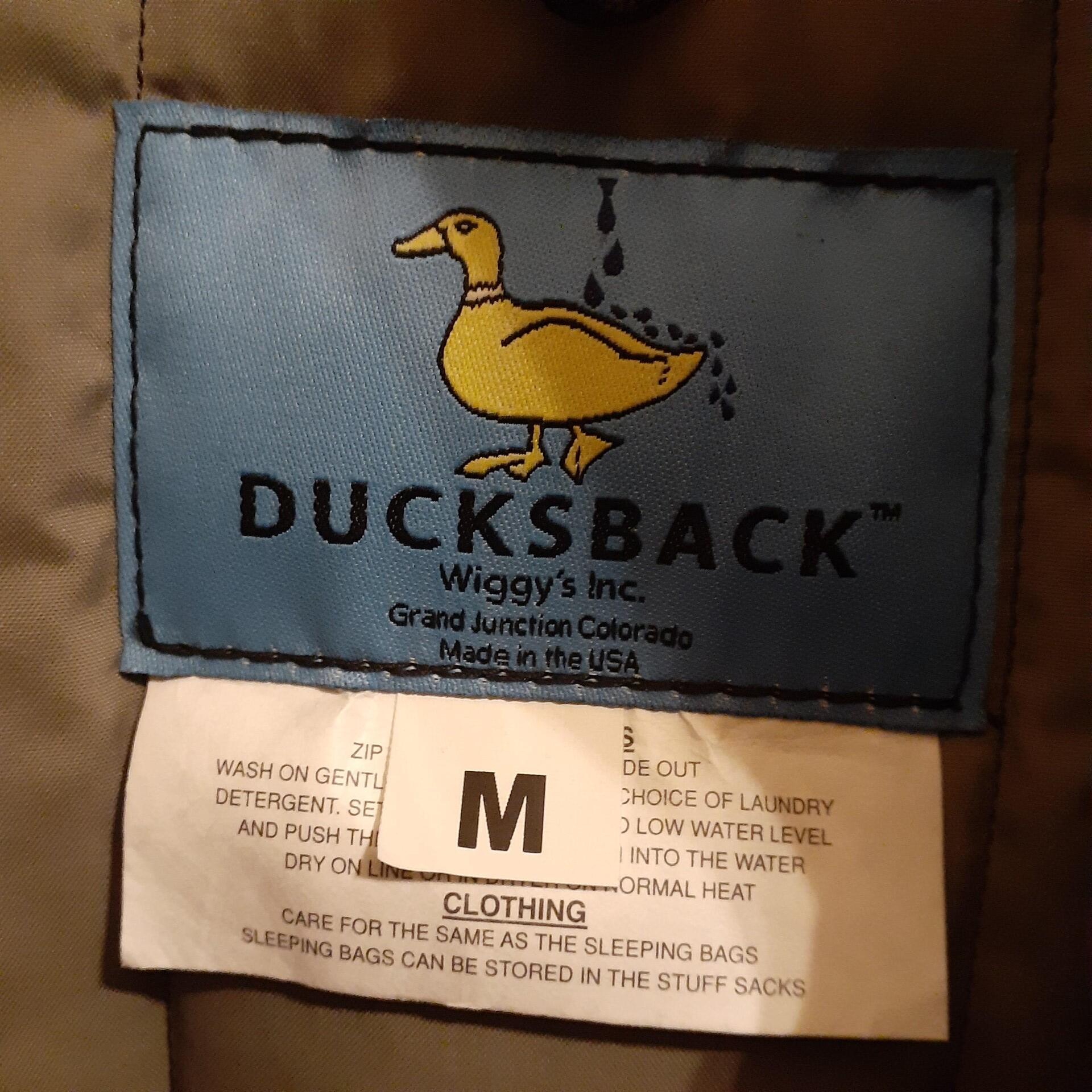 New Ducksback Wiggy’s Inc. Made in USA! Pullover zipper jacket. for 55