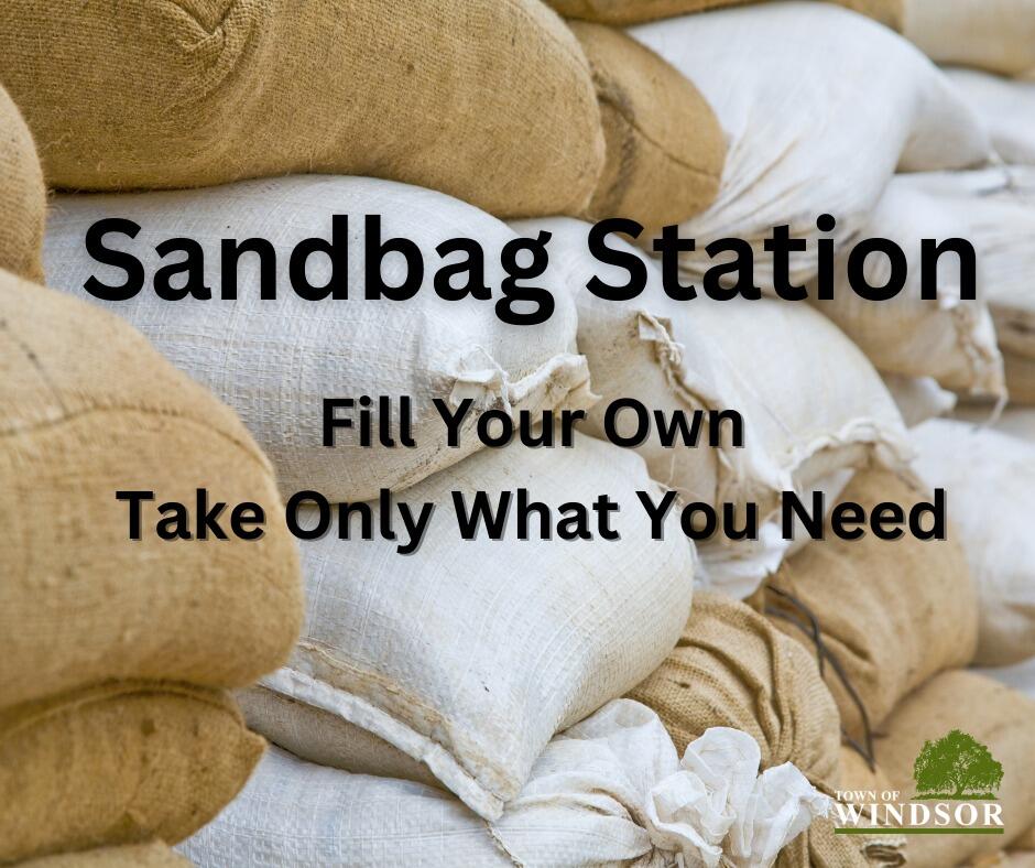 The Town’s selfserve sandbag filling station is OPEN and located at