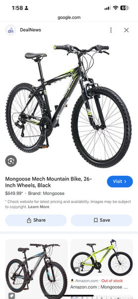 Mongoose Mech Mountain Bike 26 Inch Wheels Black For 650 In Tucson AZ For Sale Free Nextdoor